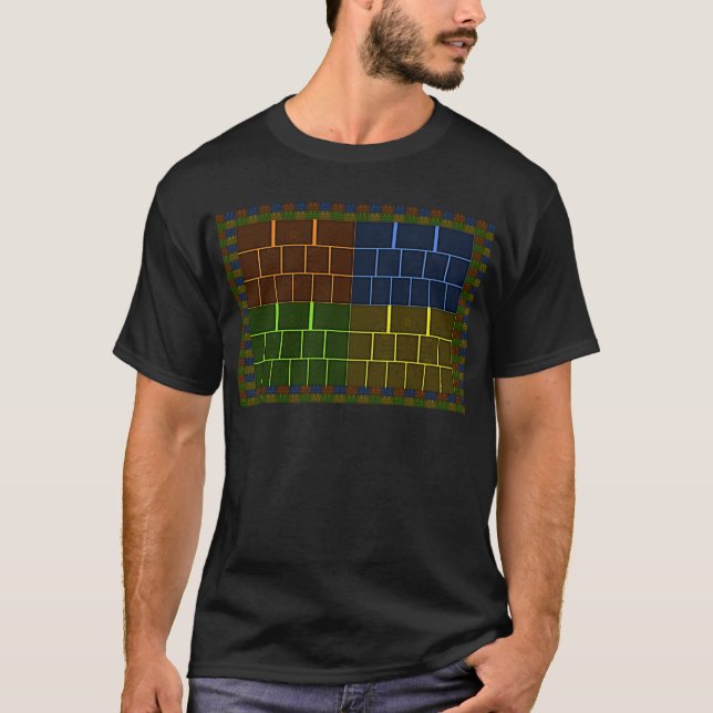 Farblich kartographischer Vektorvektor Leinwand T-Shirt (Vorderseite)