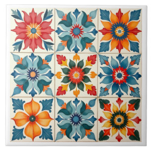 Farblich, mediterran, mosaik, fliese