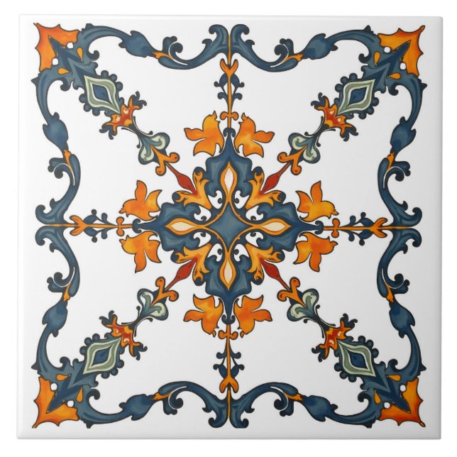 Farblich, mediterran, mosaik, marokkanisch, fliese (Vorderseite)