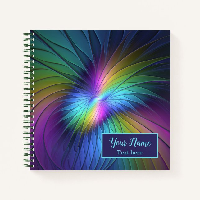 Farblich mit dem Abstrakten, modernen Namen des Fr Notizbuch (Vorderseite)