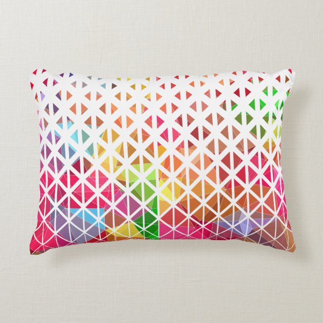 Farblich mit geometrischem Muster Dekokissen (Vorderseite)