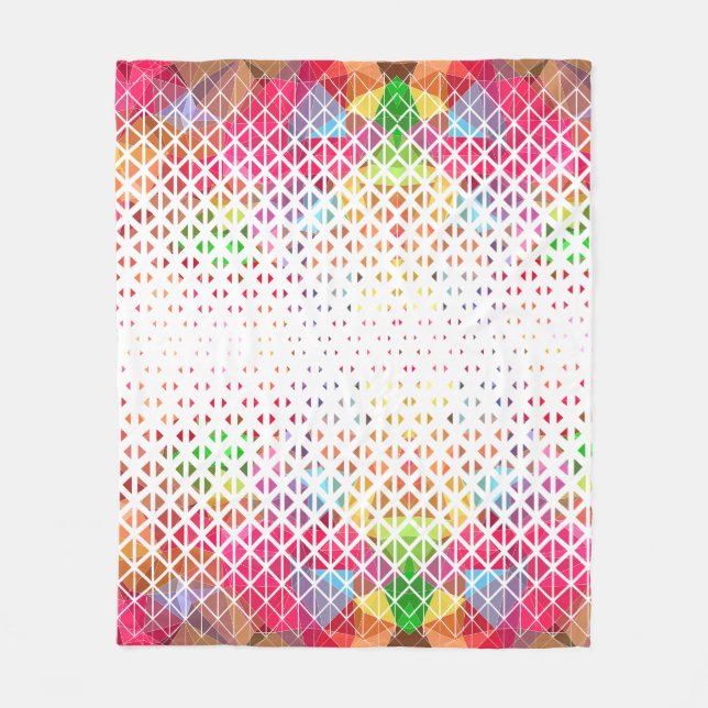 Farblich mit geometrischem Muster Fleecedecke (Vorderseite)