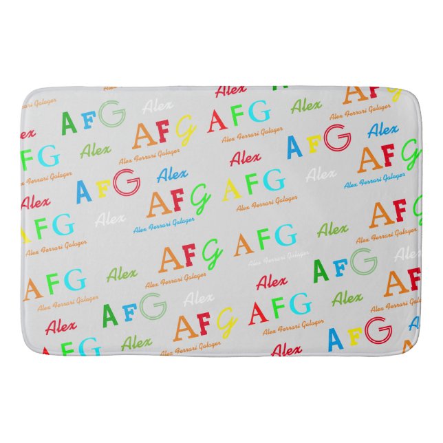 Farblich (Name und Initiale) Badematte (Vorderseite)