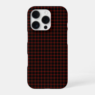Farblich rot und schwarz kariert iPhone 16 pro hülle