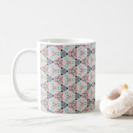 Farblich, ruhig, Retro-rosa Muster Kaffeemaschine Kaffeetasse