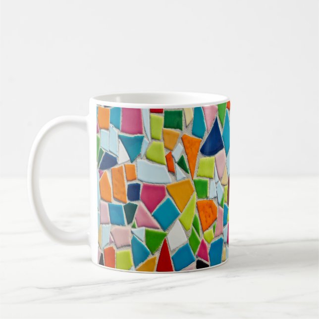 Farblich simulierte Mosaikfliese Kaffeetasse (Links)