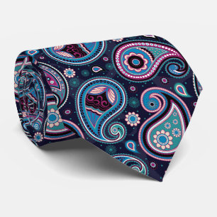 Farblich und beige elegante Vintage Paisley-Muster Krawatte