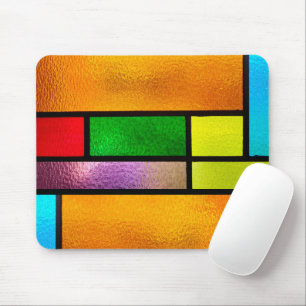 Farblich verklebtes Glas Mousepad