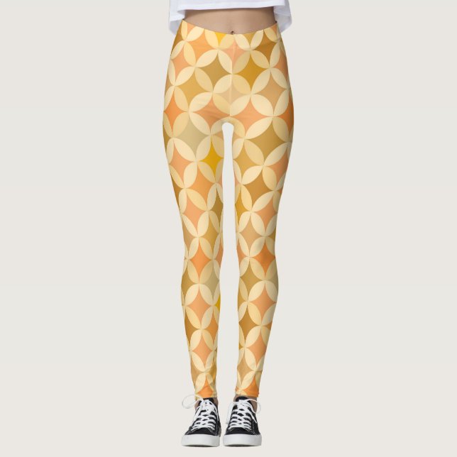 Farblich Vintag: abstraktes Muster. Leggings (Vorderseite)