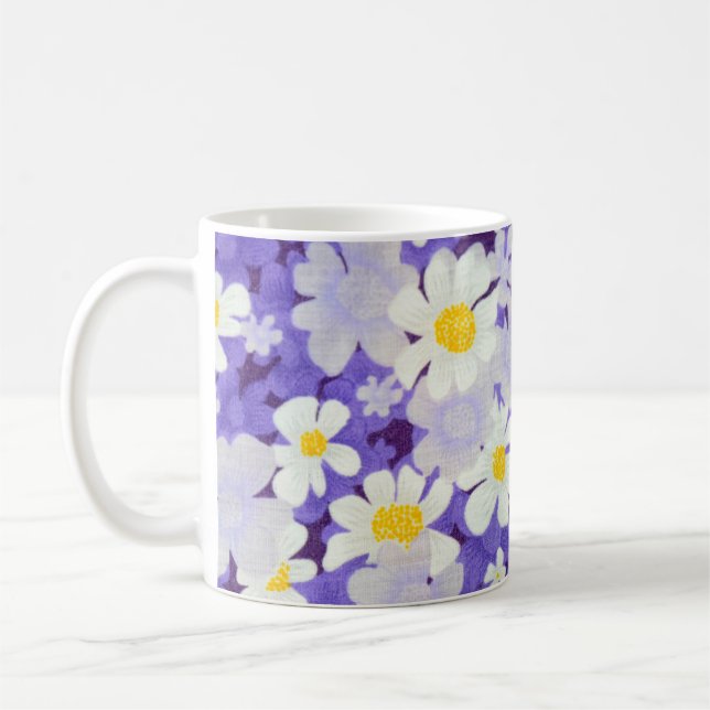 Farblich Vintag: Muster nahtloser Blume Kaffeetasse (Links)