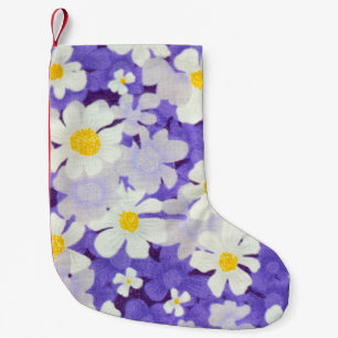 Farblich Vintag: Muster nahtloser Blume Kleiner Weihnachtsstrumpf
