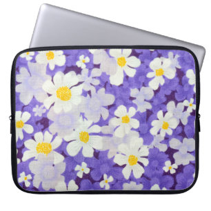 Farblich Vintag: Muster nahtloser Blume Laptopschutzhülle