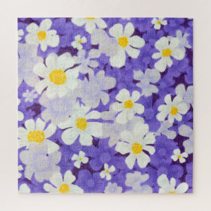 Farblich Vintag: Muster nahtloser Blume Puzzle