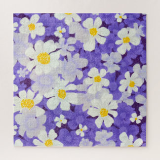 Farblich Vintag: Muster nahtloser Blume Puzzle