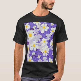 Farblich Vintag: Muster nahtloser Blume T-Shirt