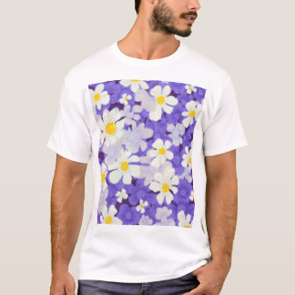 Farblich Vintag: Muster nahtloser Blume T-Shirt
