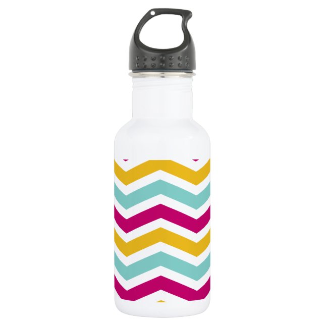 Farblich Zickzack Trinkflasche (Vorderseite)