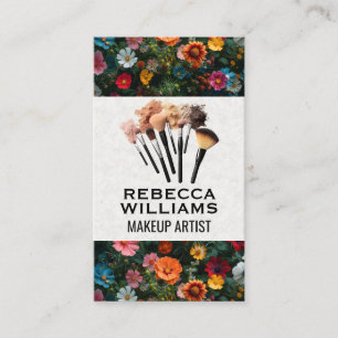 Farbliche Blume   Pinsel zusammenstellen Visitenkarte