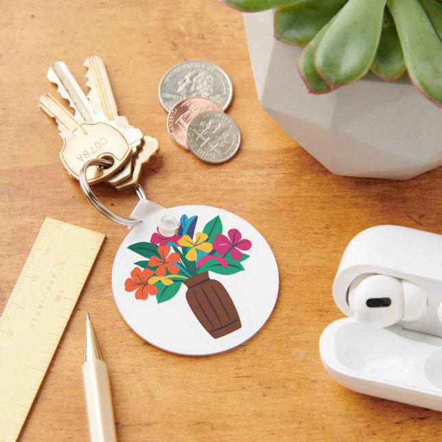 Farbliche Blume Schlüsselanhänger (Schreibtisch)