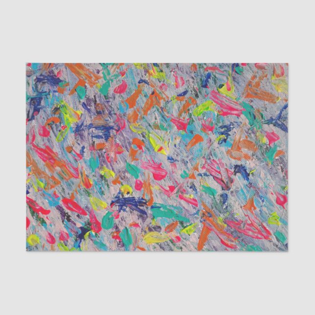 Farbliche Darstellung in Acrylfarbe Seidenpapier (Vorderseite)