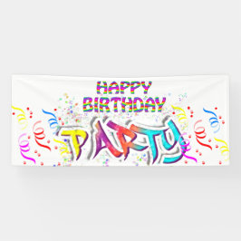Farbliche Geburtstagspartei Banner