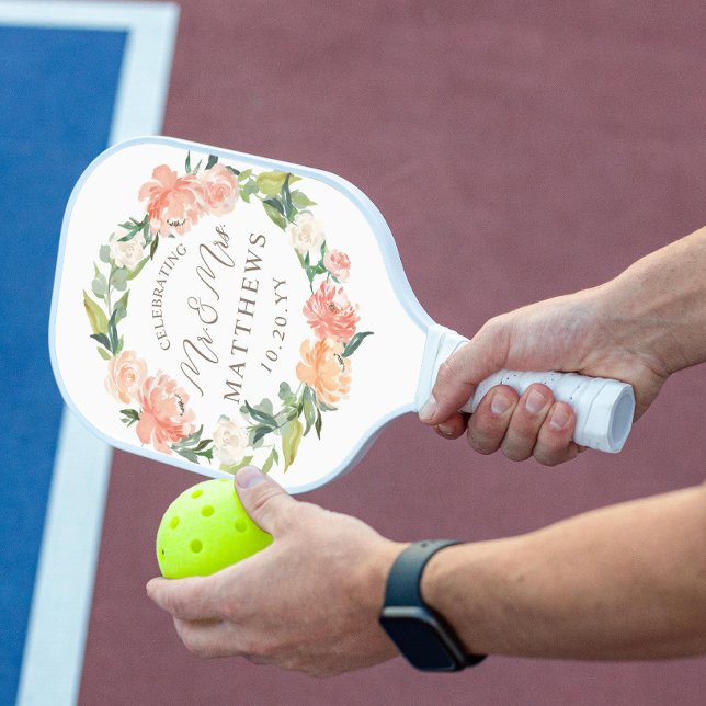 Farbliche Hochzeitsblüte Pickleball Schläger (Von Creator hochgeladen)