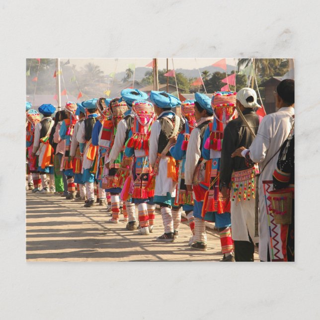 Farbliche Kostüme Postkarte (Vorderseite)