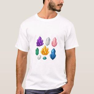 Farbliche Kristalle T-Shirt