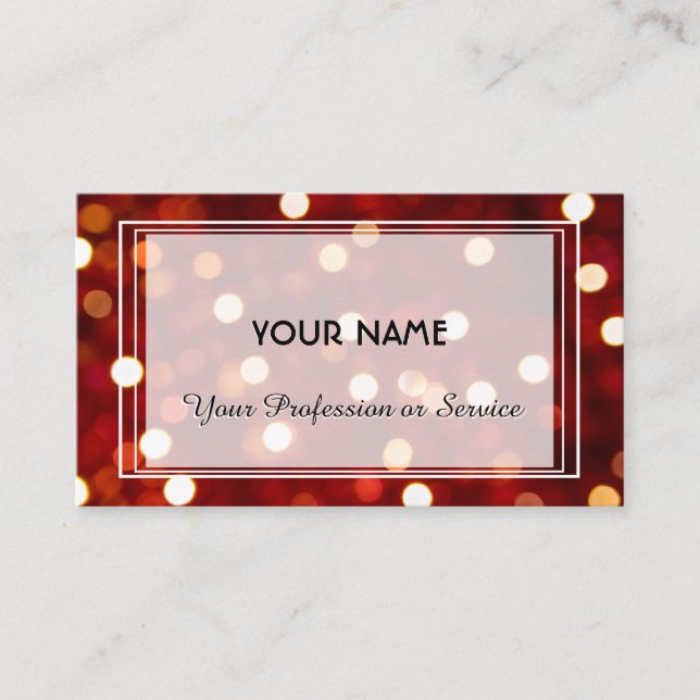 Farbliche Leuchten abstrakte rote Glitzern Design Visitenkarte (Vorderseite)