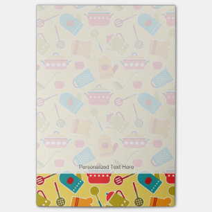 Farbliche Muster von Küchenutensilien Post-it Klebezettel