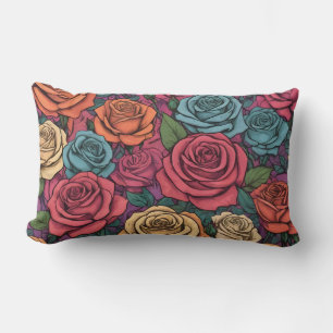 Farbliche Rose Lendenkissen