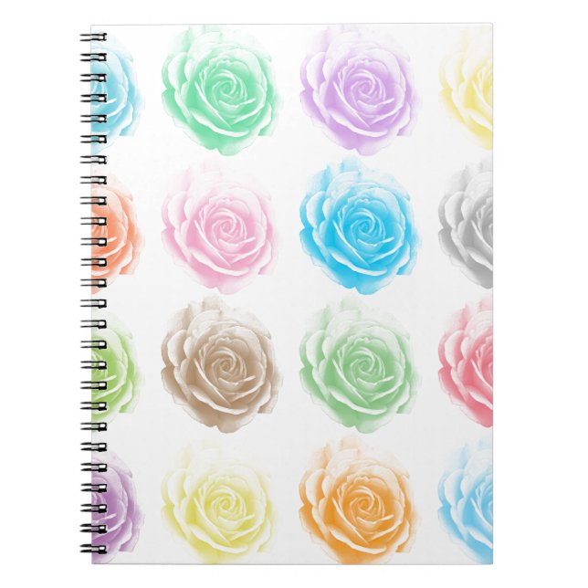 Farbliche Rose Notizblock (Vorderseite)