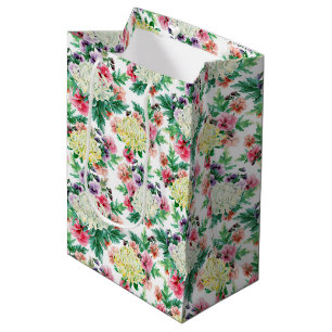 Farbliche Sommermuster der Blume Mittlere Geschenktüte