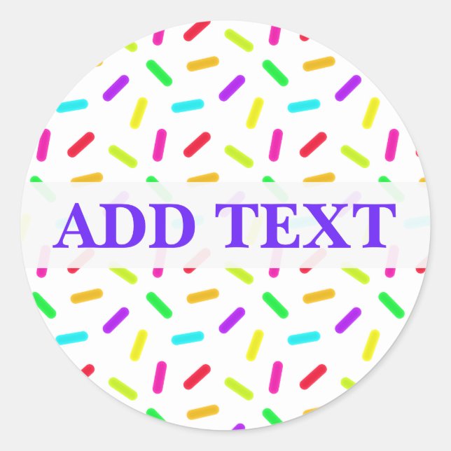 Farbliche Sprinklermuster Runder Aufkleber (Vorderseite)