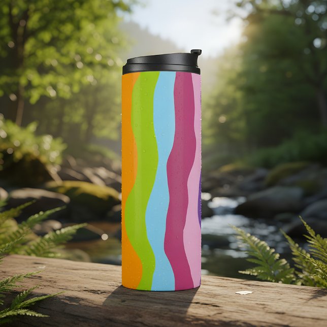 Farbliche Wellen Thermosbecher (colorful waves tumbler)