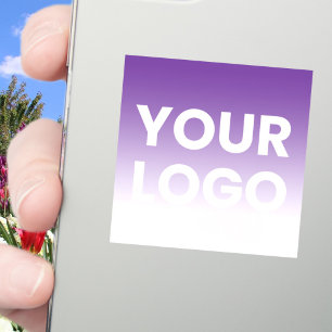 Farblicher Hintergrund Weiße Farbe und Ihr Logo Aufkleber