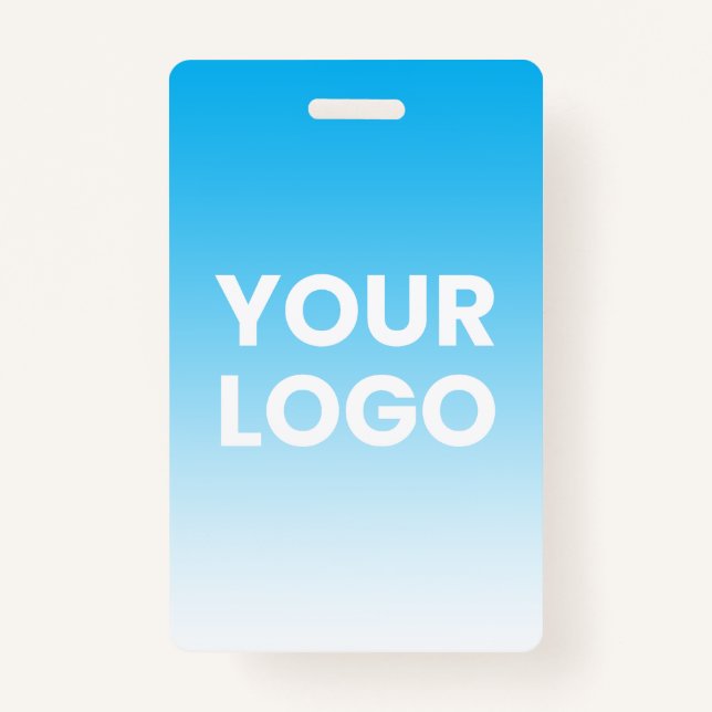 Farblicher Hintergrund | Weiße Farbe und Ihr Logo Ausweis (Vorderseite)