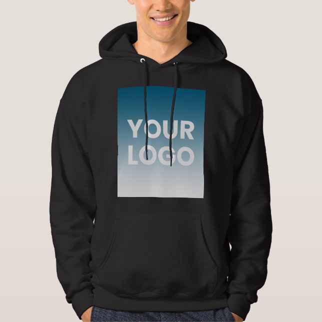 Farblicher Hintergrund | Weiße Farbe und Ihr Logo Hoodie (Vorderseite)