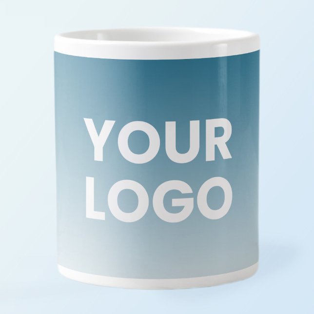 Farblicher Hintergrund | Weiße Farbe und Ihr Logo Jumbo-Tasse (Von Creator hochgeladen)