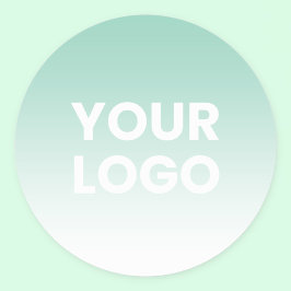 Farblicher Hintergrund | Weiße Farbe und Ihr Logo Runder Aufkleber