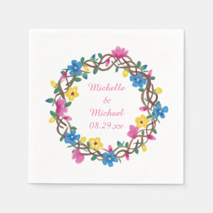 Farblicher Kreis der Blume Personalisiert Napkins Serviette