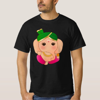 FARBLICHES KLEINES ORD GANESHA LOGO EINZIGARTIGES  T-Shirt
