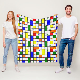 Farbliches Kreuzwort Fleecedecke