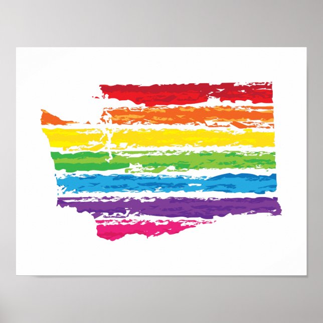 Farblinien in Unterstrich Poster (Vorne)