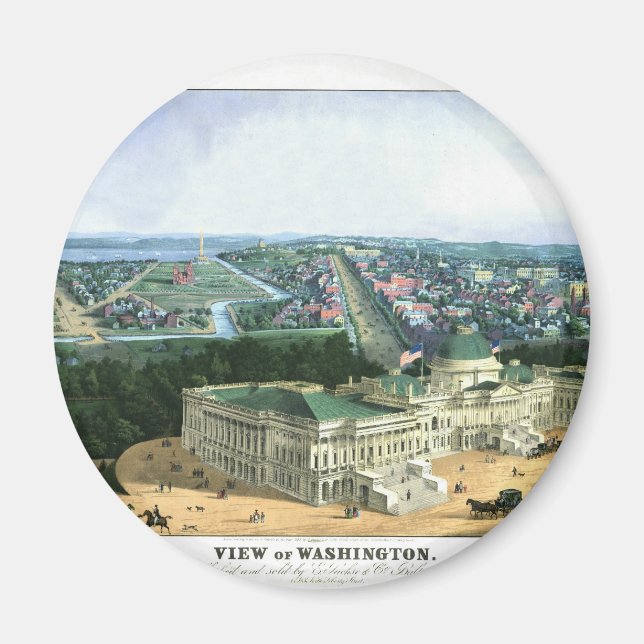 FarbLithograph 1852 - View of Washington Magnet (Vorne)