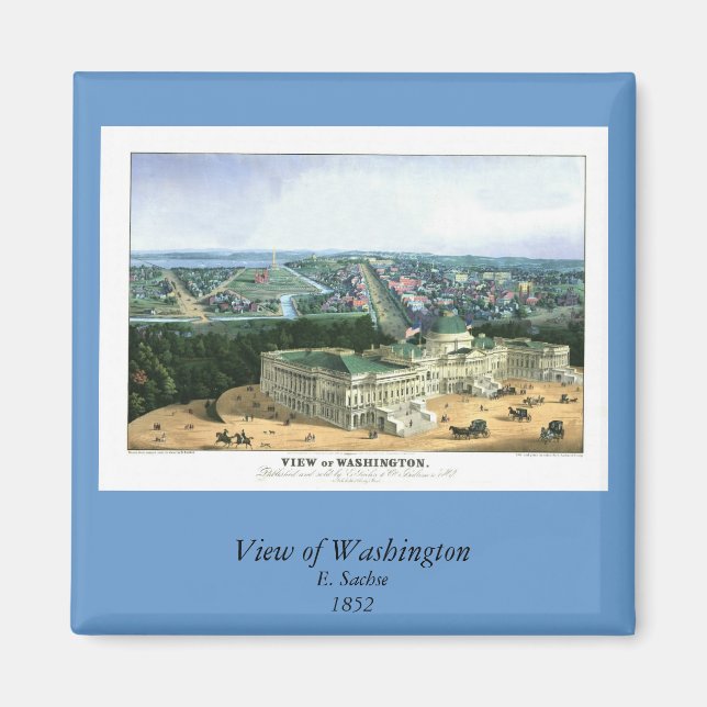 FarbLithograph 1852 - View of Washington Magnet (Vorne)