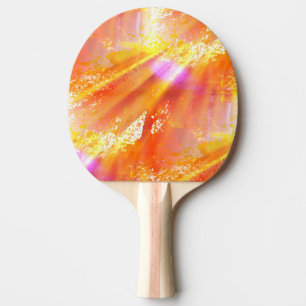 farblose nahtlose Kunst Hintergrund gelb, orange Tischtennis Schläger