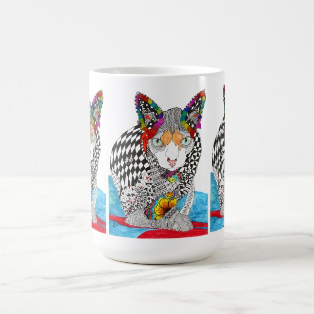 Farblose Sphynx KatzenTasse Kaffeetasse (Mittel)