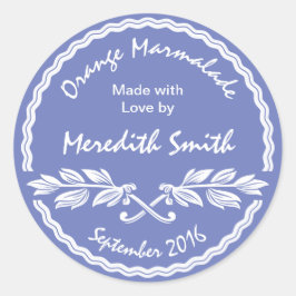 Farbmarkierung Rosa und Weiß Classic-Konfitüre / G Runder Aufkleber