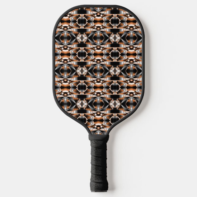 Farbmechanischer Zeichn von orangefarbenen Gradien Pickleball Schläger (Vorderseite)